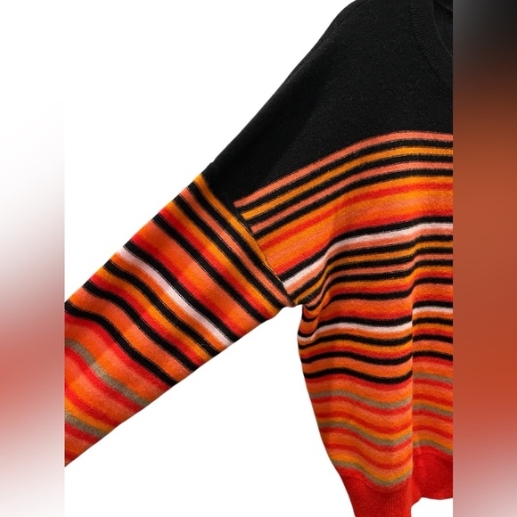 Van Kukil Women’s Cashmere multicolor striped sweater size L - Picture 3 of 7